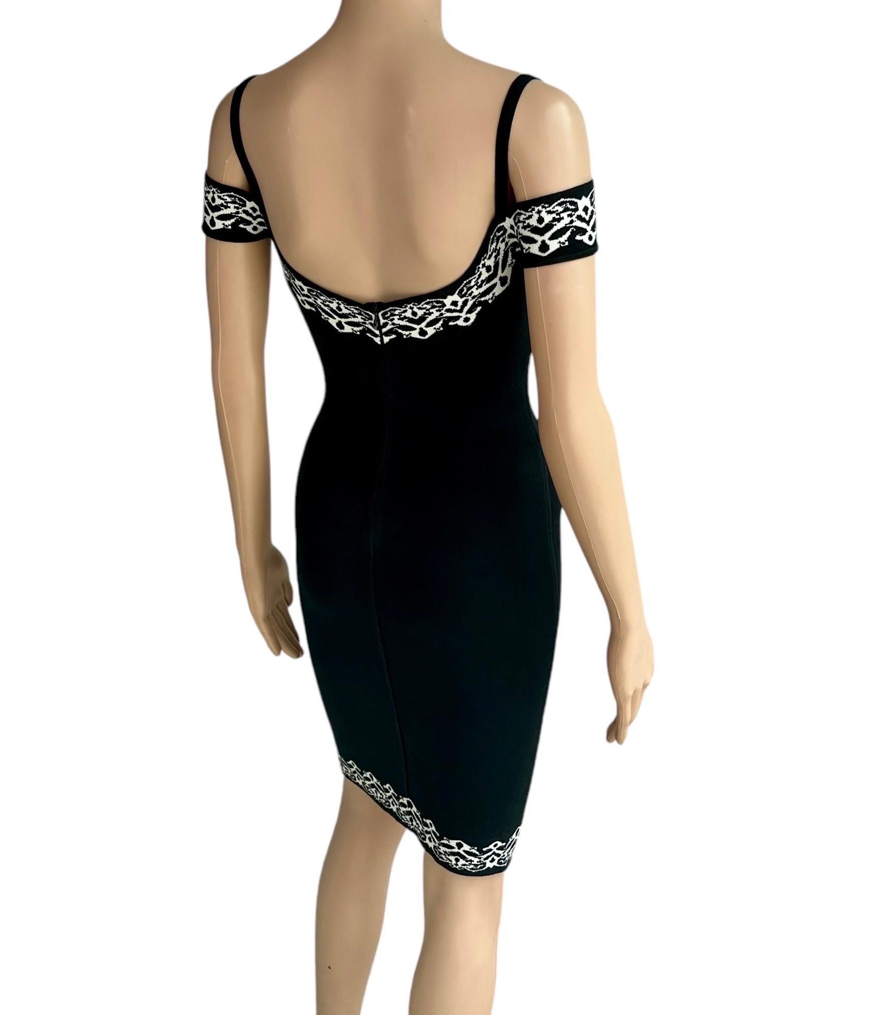 Azzedine Alaia - Passerella P/E 1992 - Mini Abito Bodycon con Spalle Fredde in vendita 9