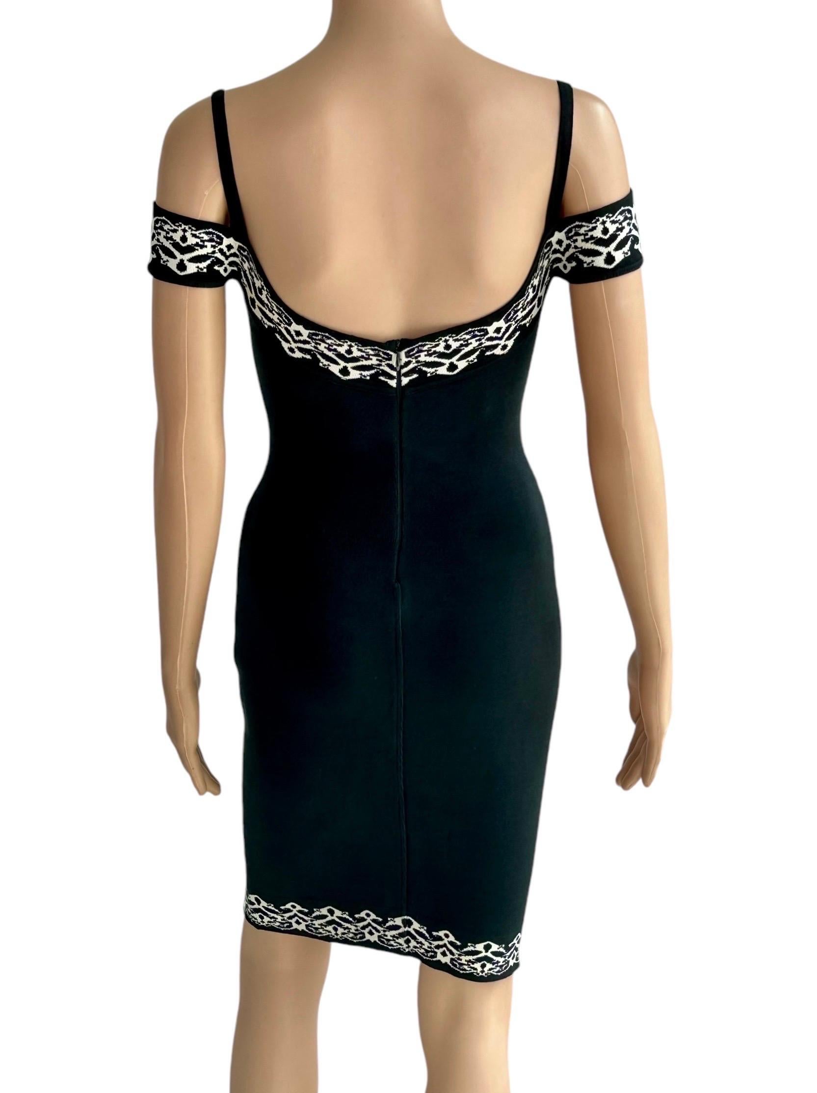 Grigio Azzedine Alaia - Passerella P/E 1992 - Mini Abito Bodycon con Spalle Fredde in vendita