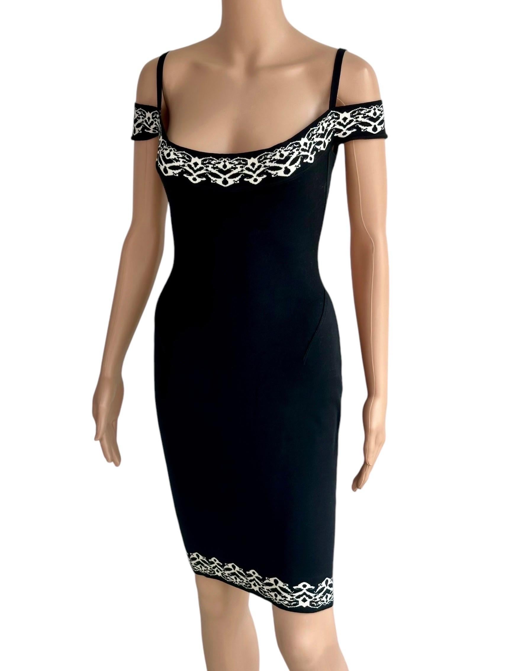 Azzedine Alaia - Passerella P/E 1992 - Mini Abito Bodycon con Spalle Fredde In condizioni ottime in vendita a Naples, FL