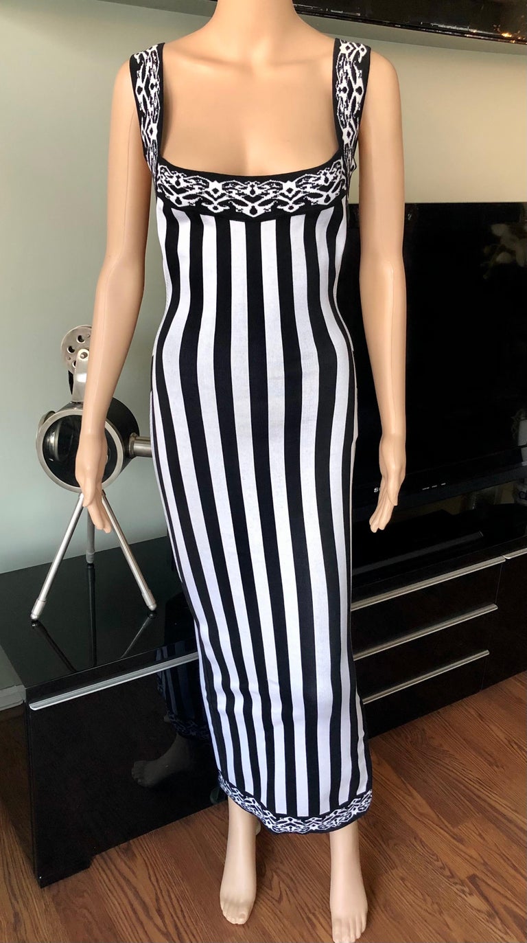 blue dress for baby girl Momyknows White and Black Striped Satin Backless Halter Neck Sleveless Mermaid Elegant Cocktail Party Maternity Photoshoot Baby Shower Maxi Dress