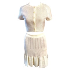 Azzedine Alaia S/S 1996 Vintage Mini Skirt and Crop Top Ensemble 2 Piece Set