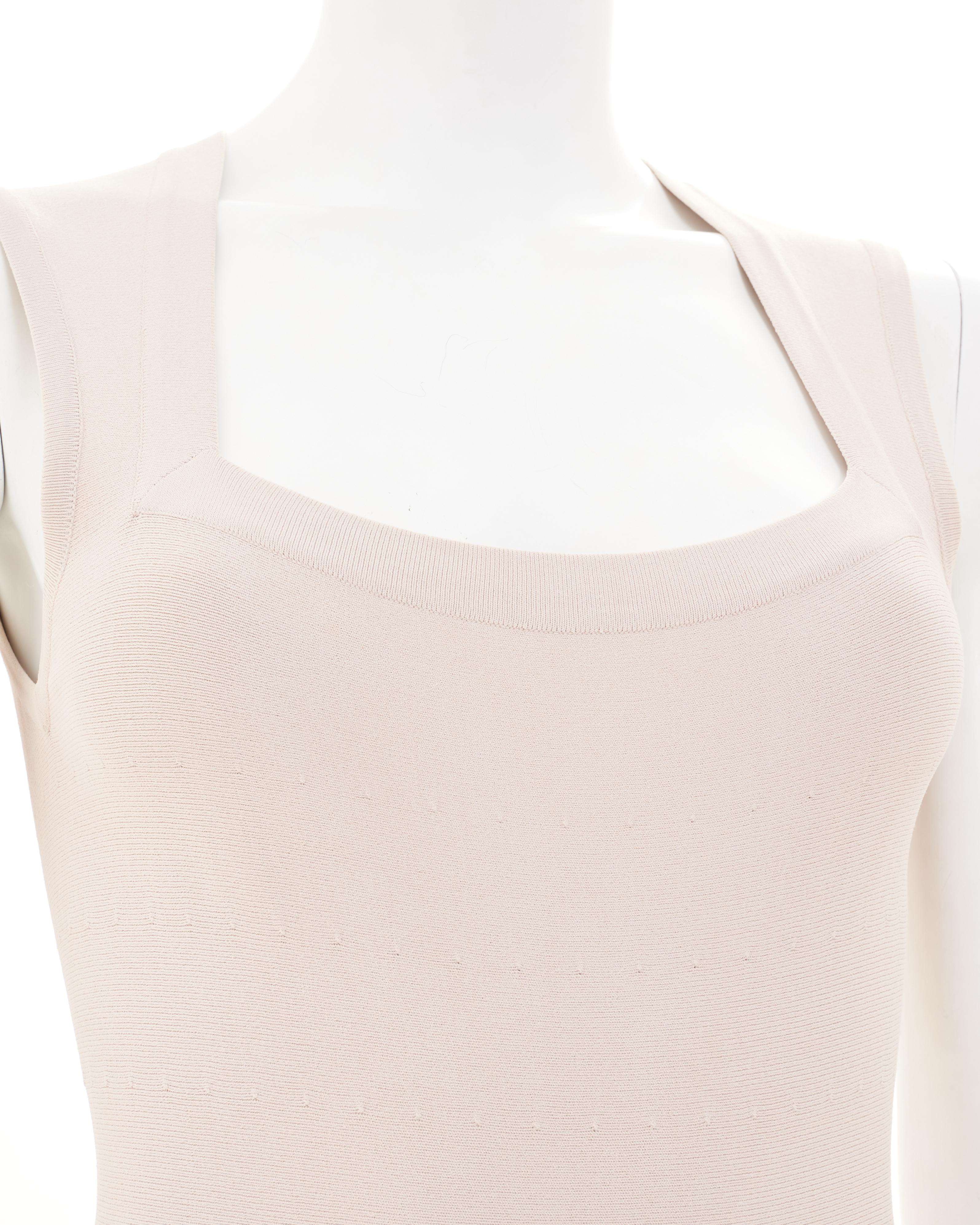 Azzedine Alaïa S/S 2010 Rosa Ärmelloses Midi Cocktailkleid im Angebot 1