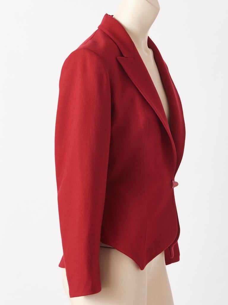 Red Azzedine Alaia Sculpted Jacket For Sale