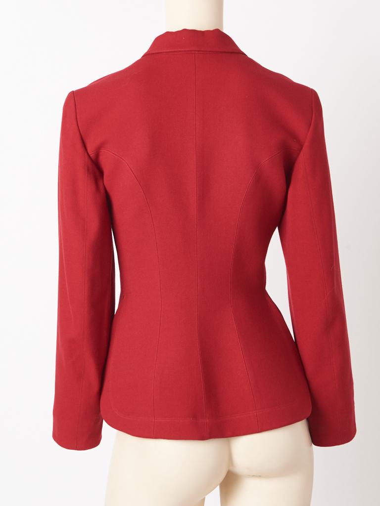 Red Azzedine Alaia Sculpted Jacket
