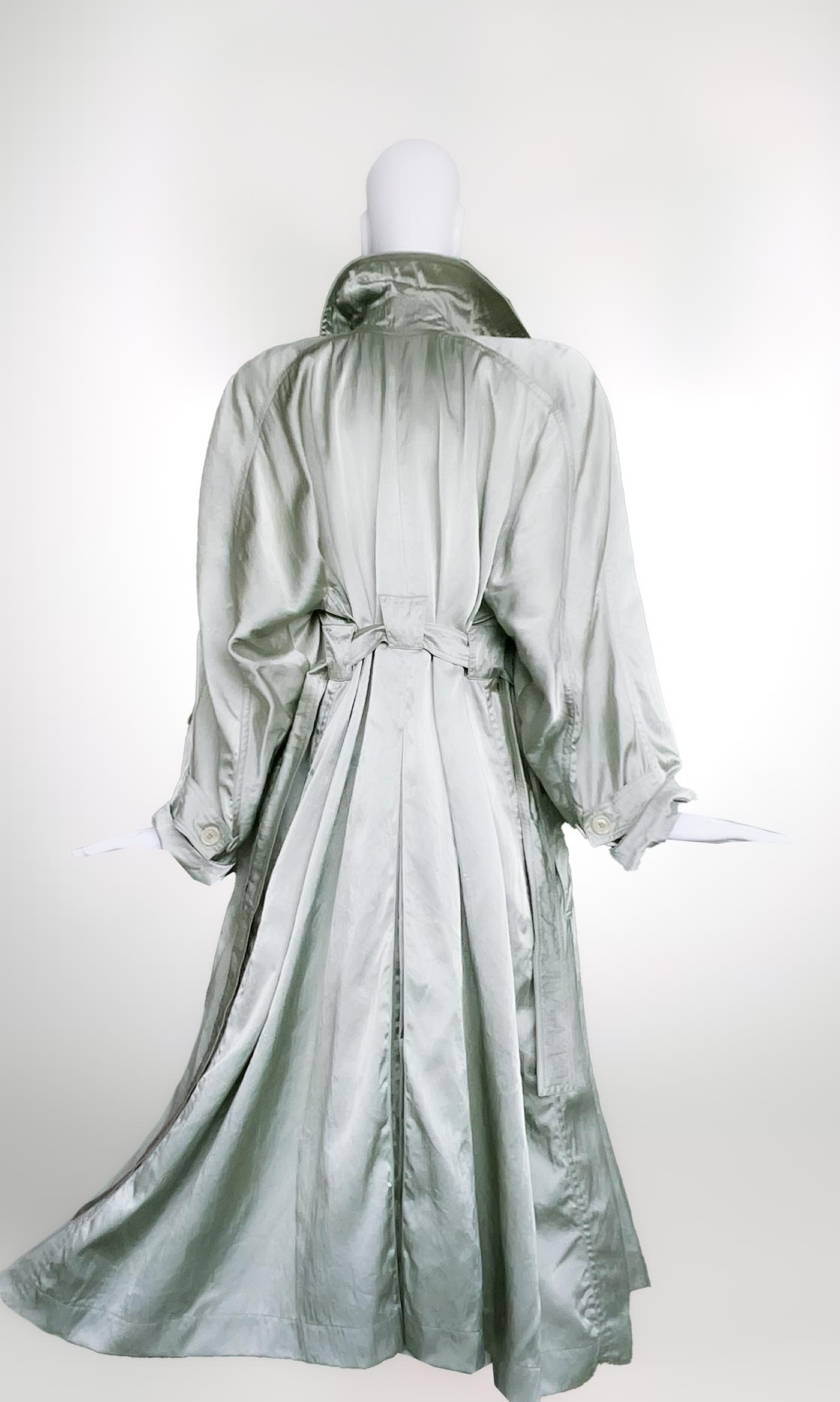 Azzedine Alaia Silk Trench Coat 1986 For Sale 2