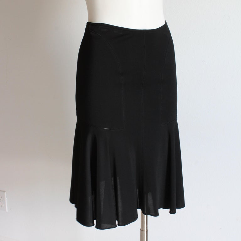 【関税込み】ALAIA ブラック ベルト ミニスカート Azzedine Alaïa Skirt Fitted Bodycon Tulip Flare Hem Black