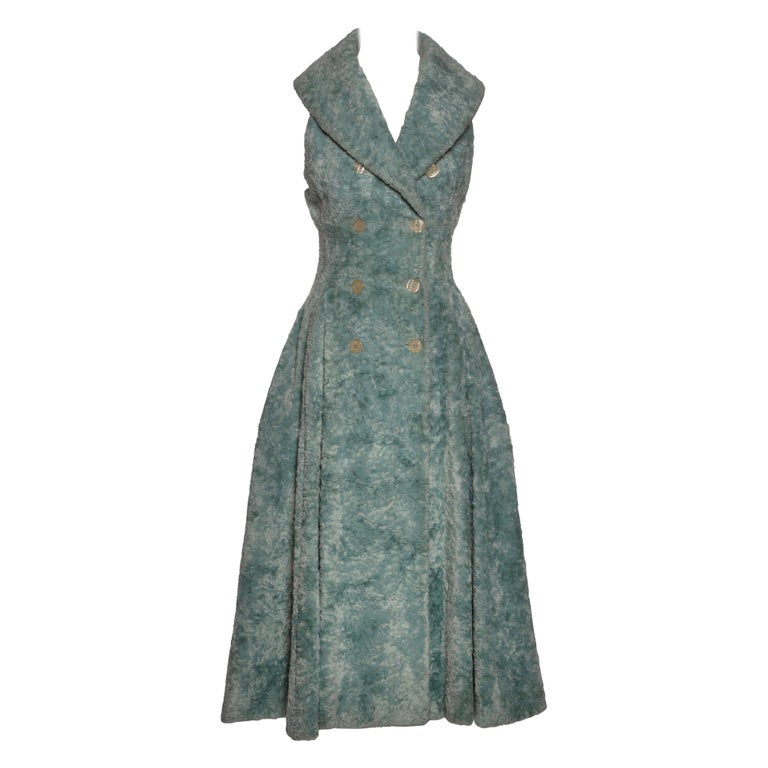 green emerald velvet dress Square Neck Zip Front Dress main image 1