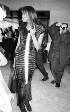 Azzedine Alaia Spring 1994 Houpette Chenille Green Dress