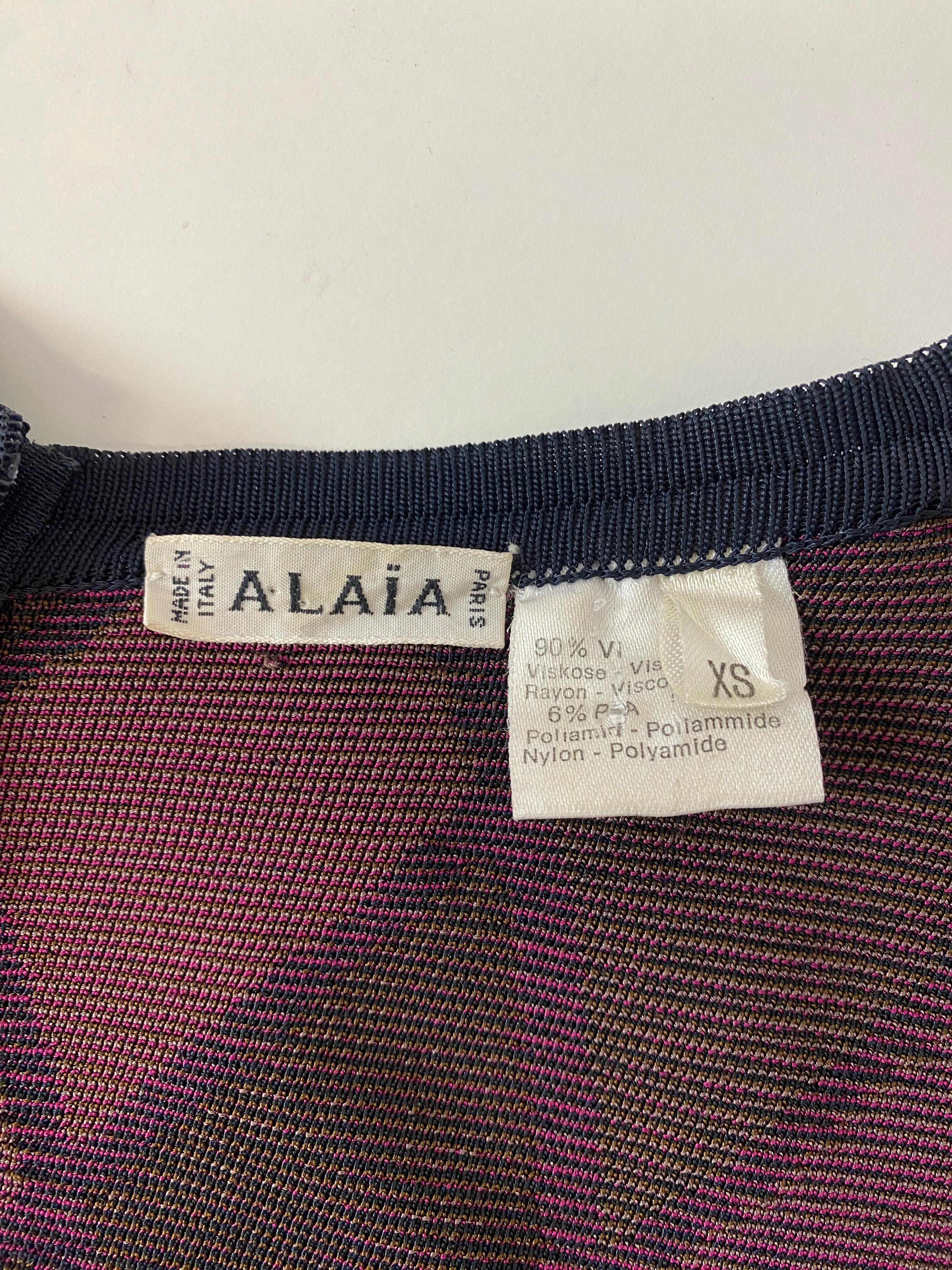 Azzedine Alaïa Fall Winter 1992 Rare Collectors Runway Ribbon Dress For Sale 3