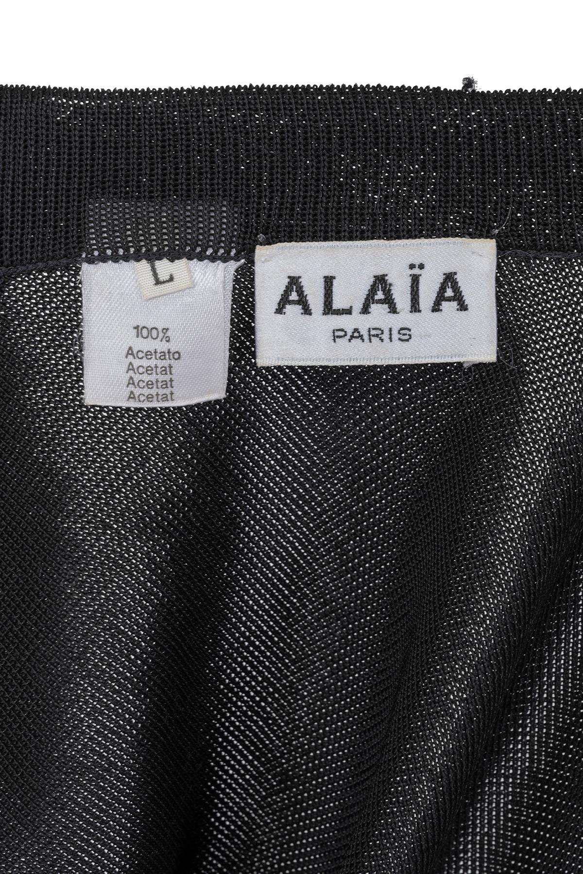 Gray AZZEDINE ALAÏA SS 86 iconic and rare knitted minidress For Sale