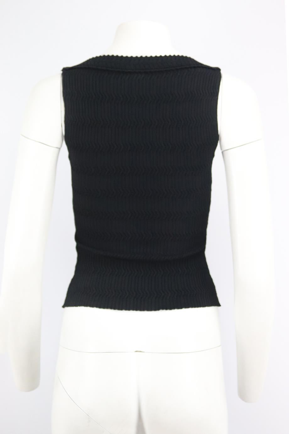 Azzedine Alaïa Stretch Knit Top Fr 36 Uk 8 In Excellent Condition In London, GB
