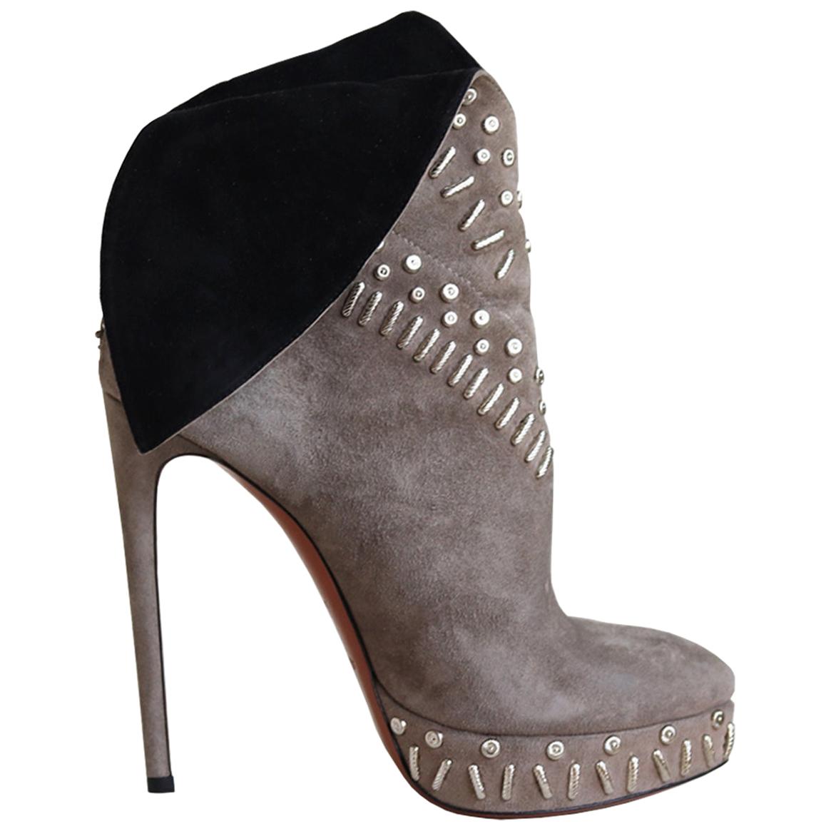 alaia studded ankle boots