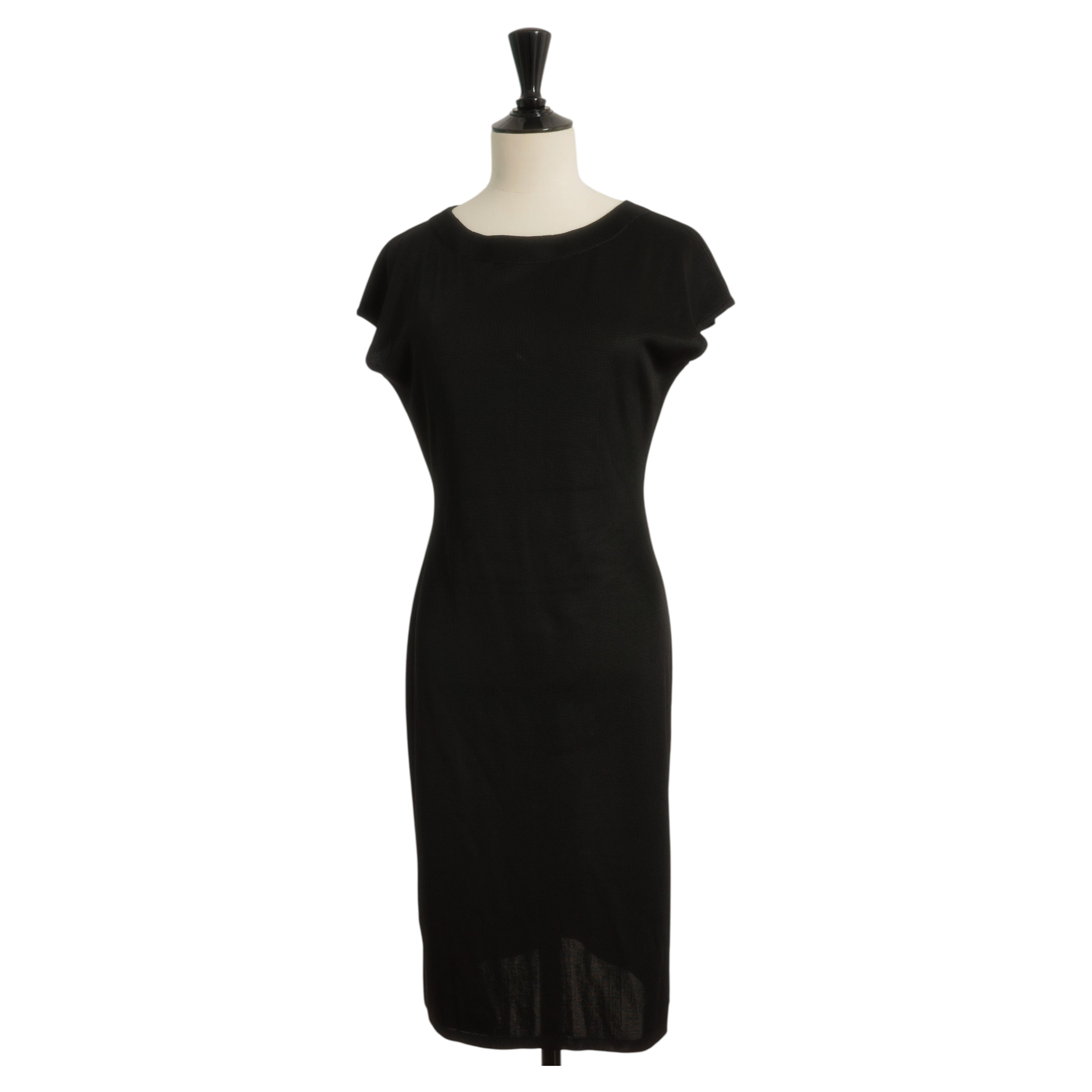 Azzedine Alaïa vintage black bodycon dress from the mid 1980s
