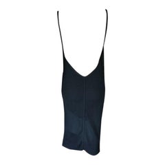 Azzedine Alaia Vintage Black Fitted Open Back Dress