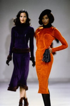 Azzedine Alaia Vintage Bodycon Knit Black Dress with Openwork Details F/W 1991