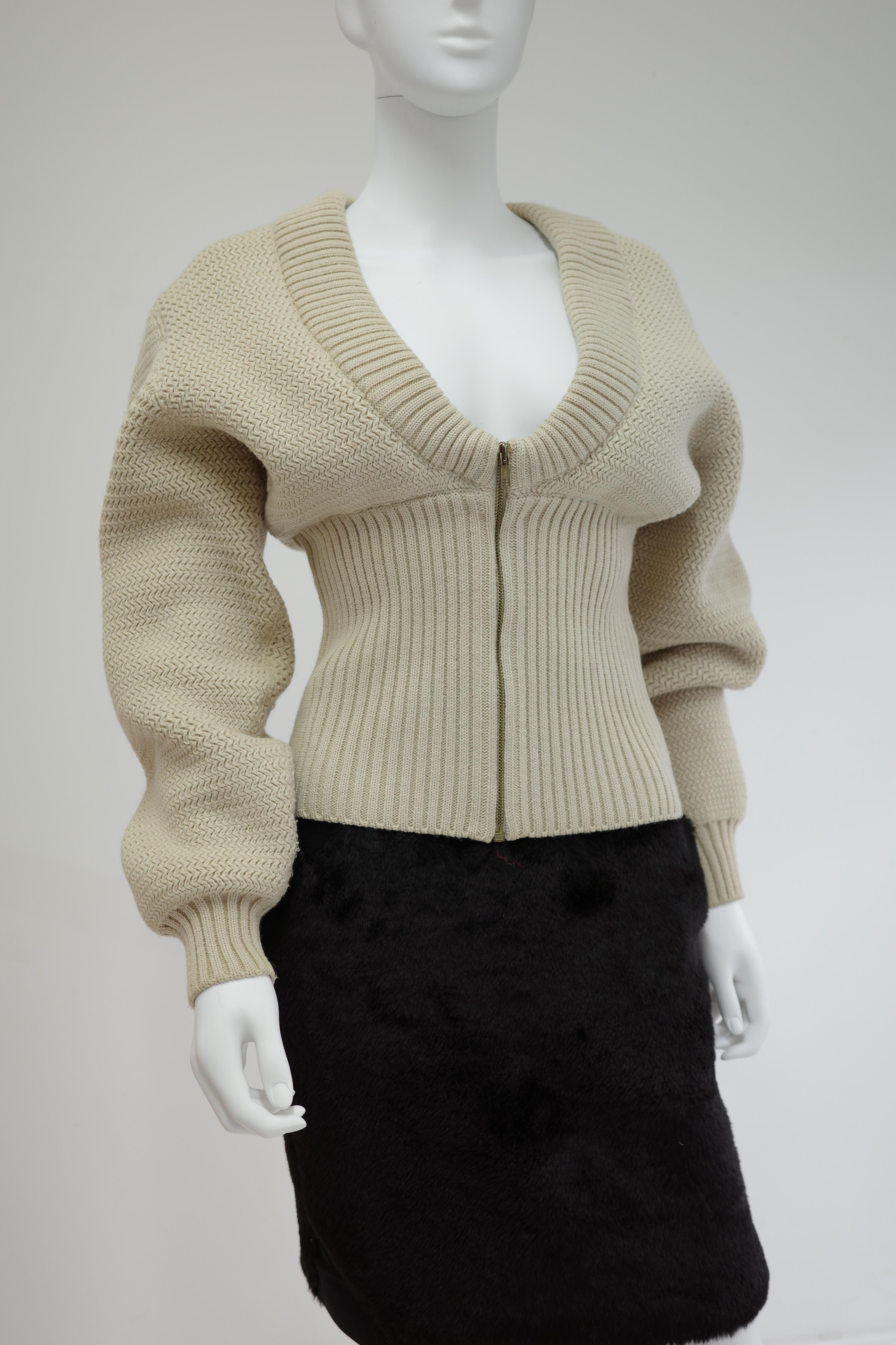 Azzedine Alaia Cárdigan Vintage A/W 1985 en venta 8
