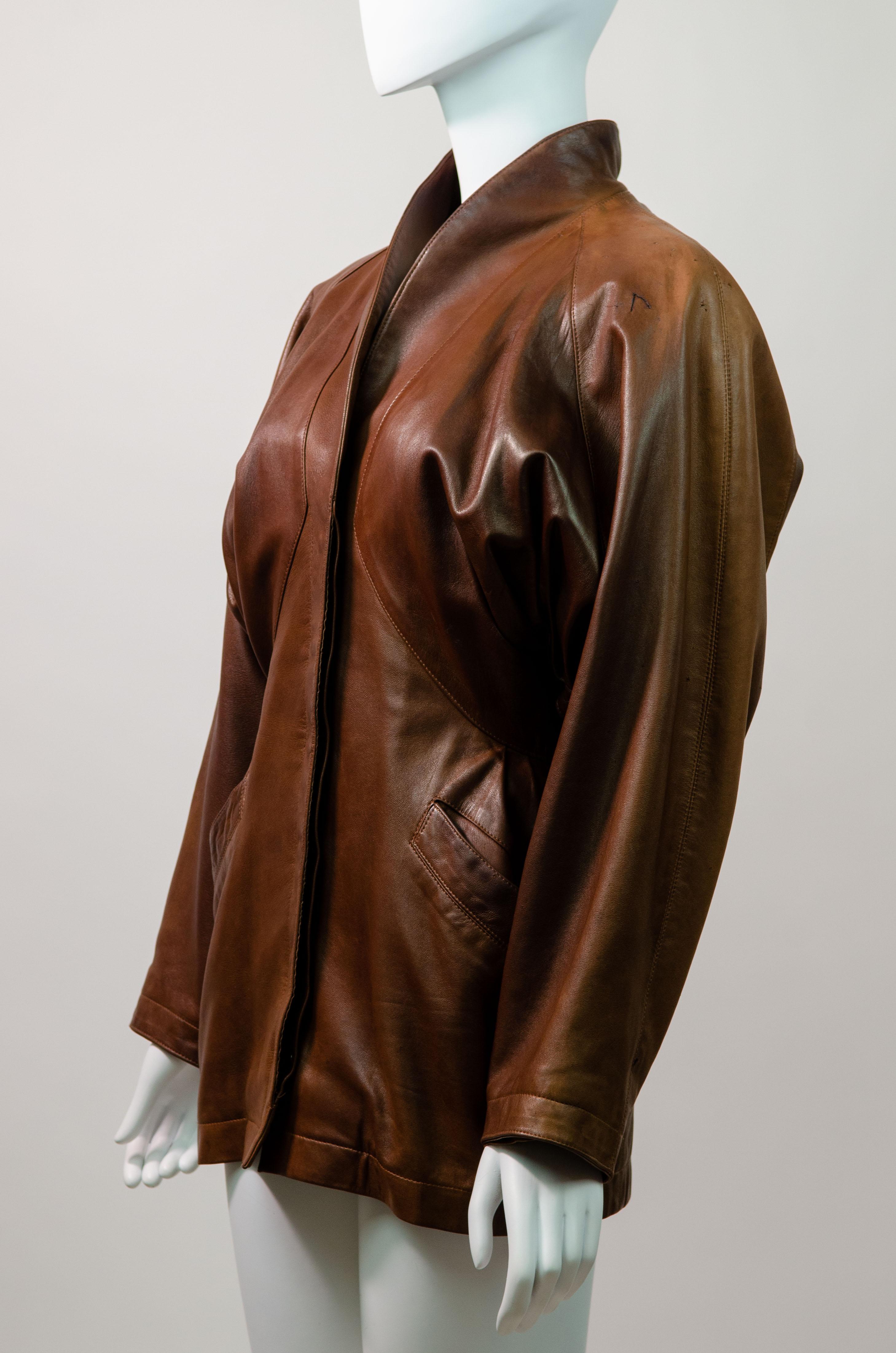 Women's Azzedine Alaïa Vintage Early 1980s Leather Jacket As Seen On Grace Jones