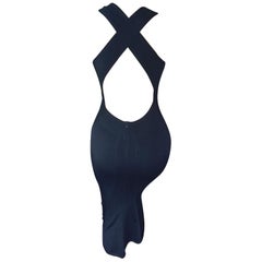 Azzedine Alaia Vintage Fitted Open Back Dress 