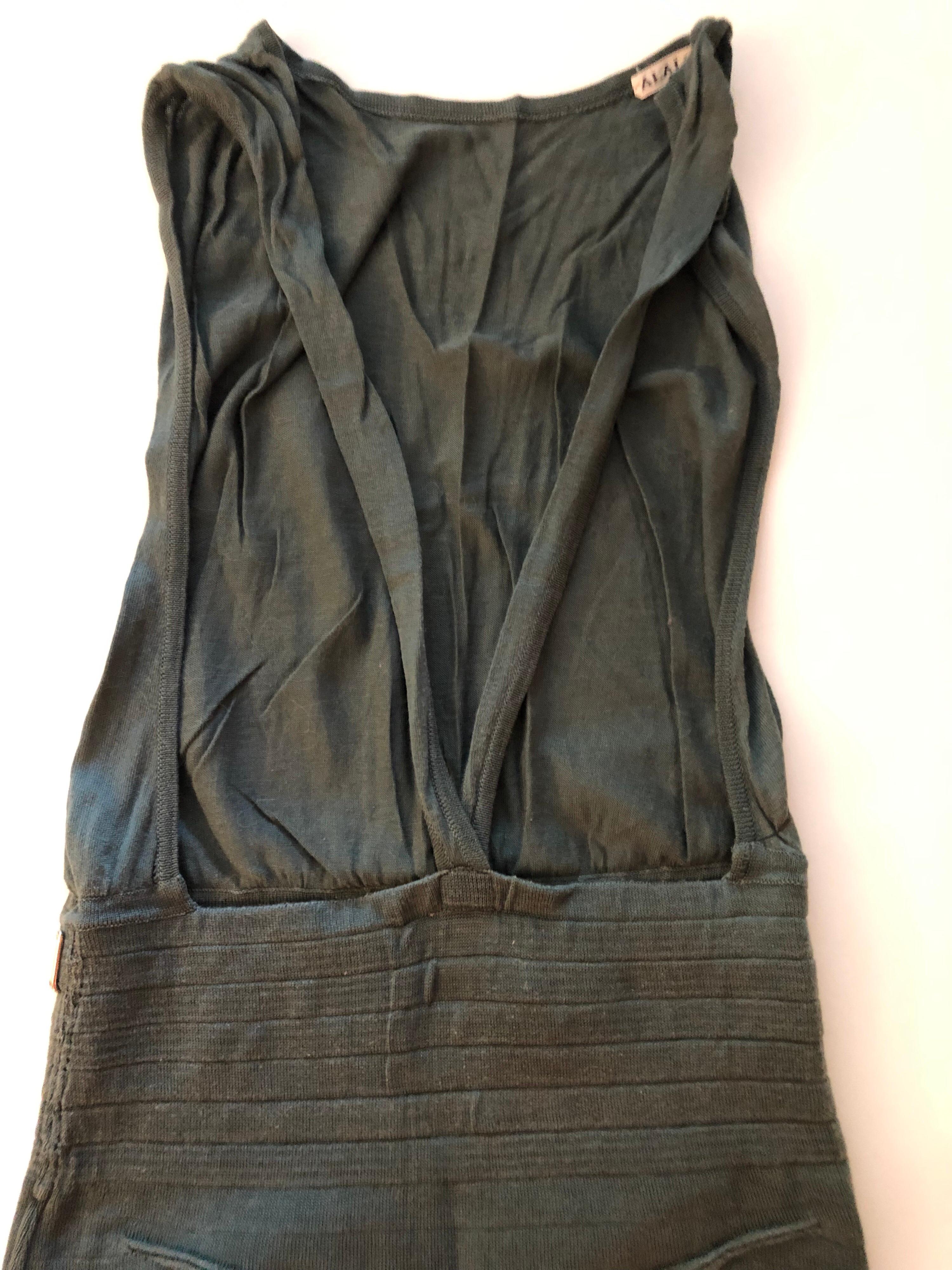 Azzedine Alaia Vintage Open Back Bodysuit In Good Condition In Naples, FL