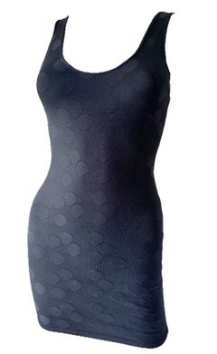 AZZEDINE ALAÏA Vintage S/S 1991 Black Polka Dot Bodycon Mini Dress