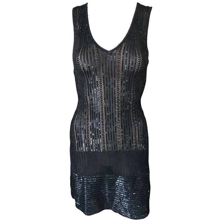 alaia sequin dress Strapless sequin-embellished metallic ribbed-knit gown - navy
