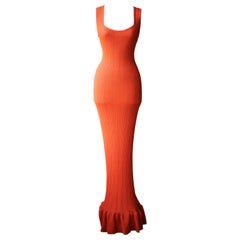 Azzedine Alaïa Vintage Stretch-Knit Maxi Dress