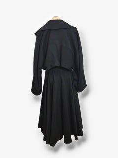 Azzedine Alaïa Voluminous Black Coat — c. 1988