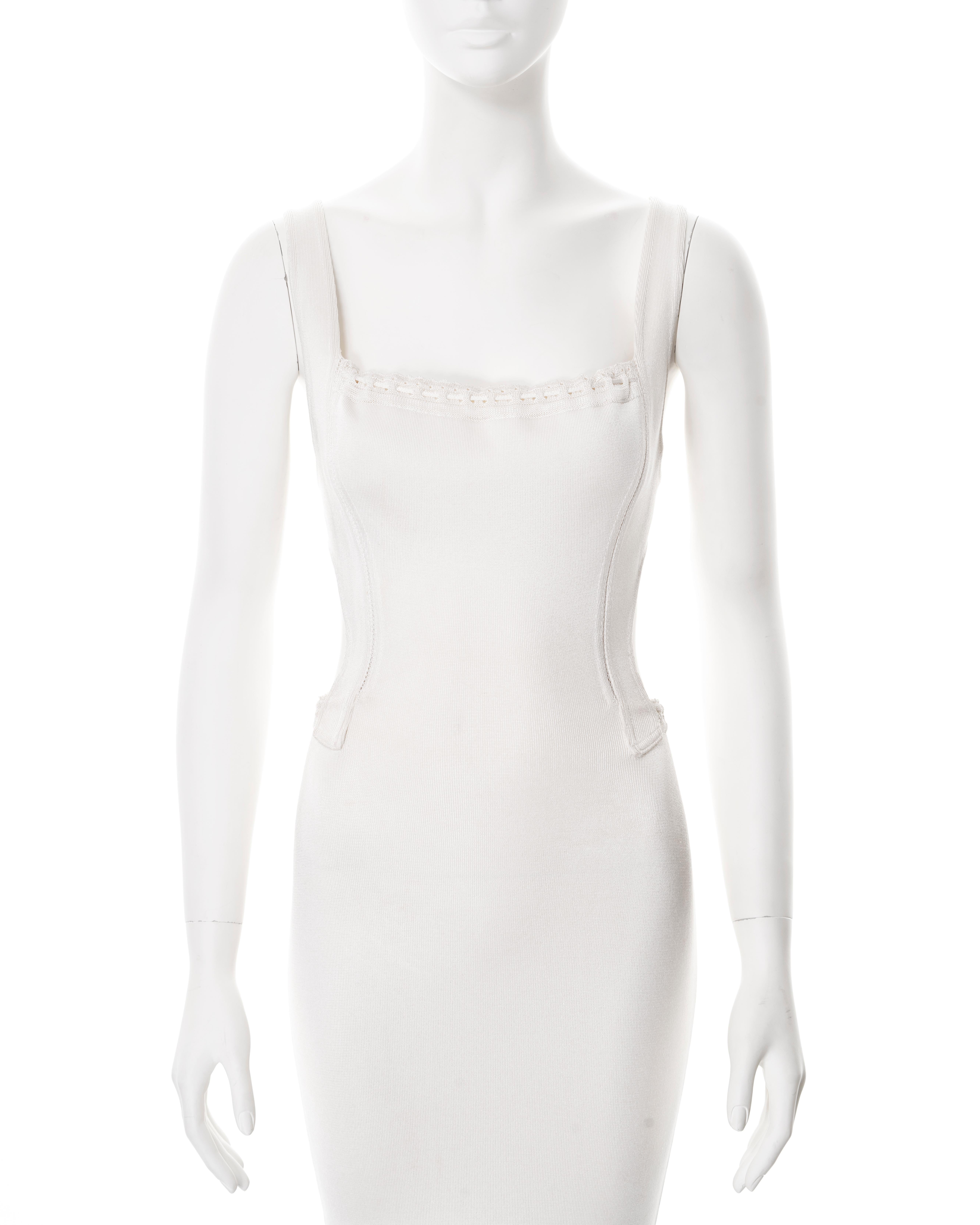 Azzedine Alaia white bodycon dress, ss 1993 In Good Condition In London, GB