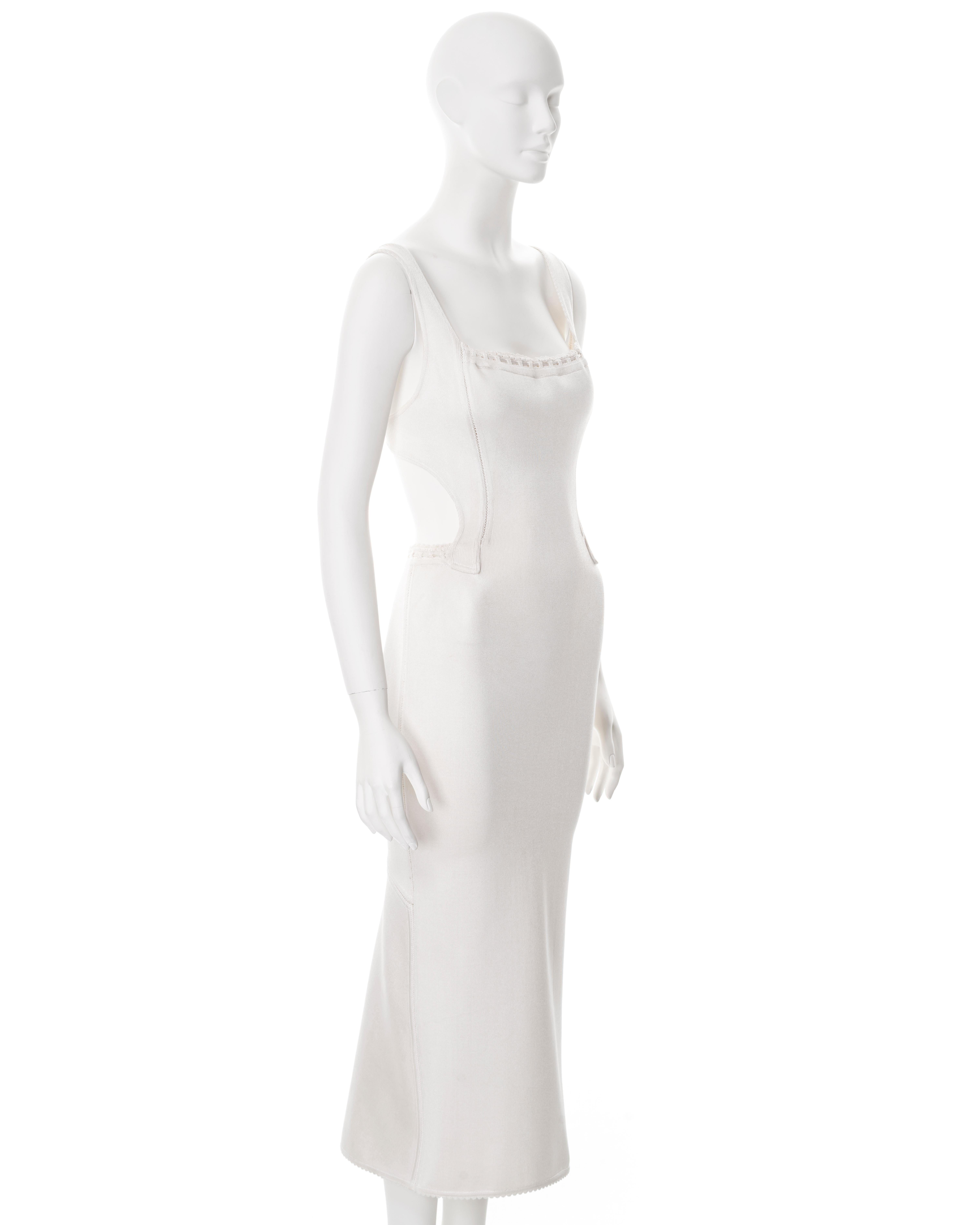 Abito bodycon bianco Azzedine Alaia, ss 1993 1