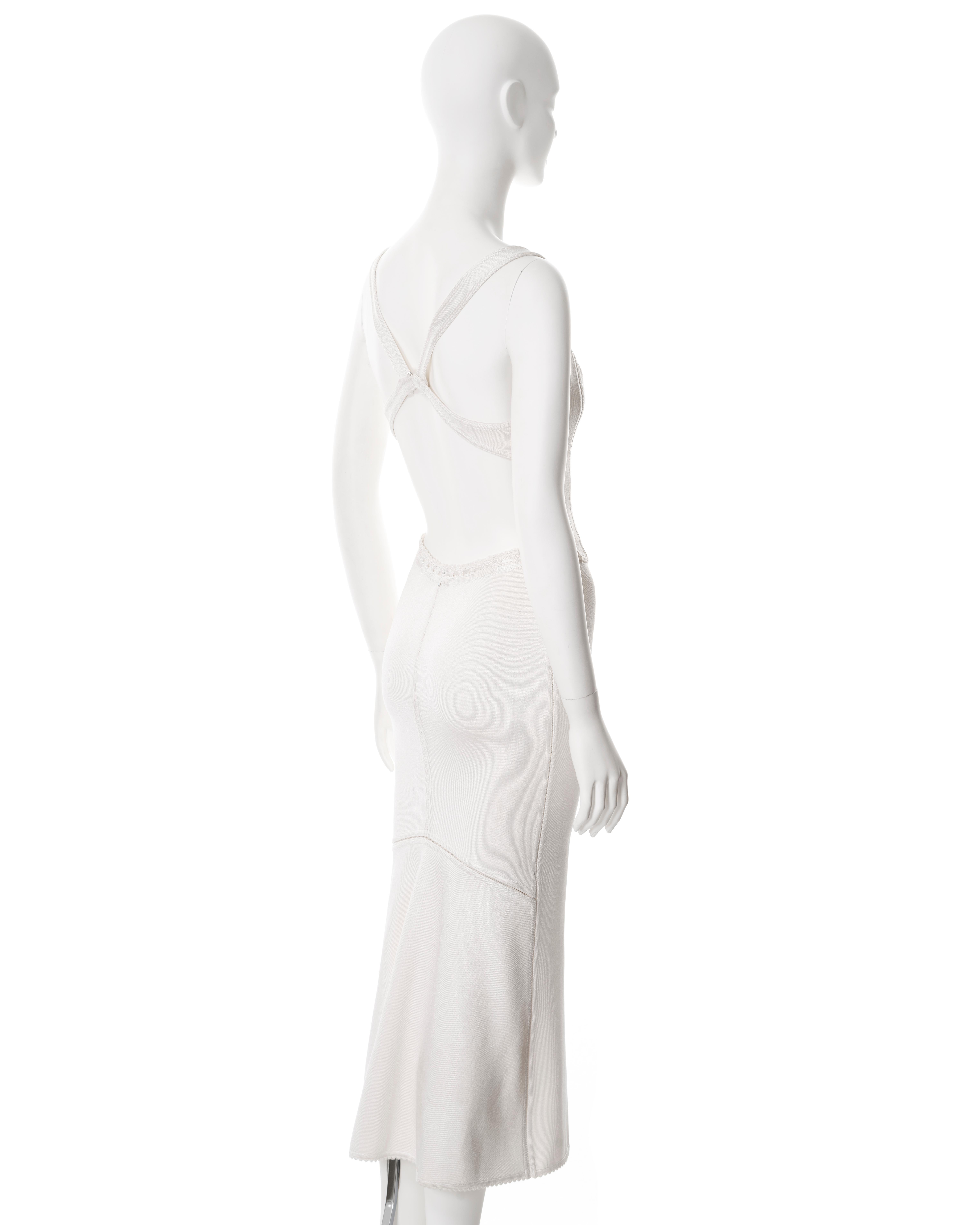 Abito bodycon bianco Azzedine Alaia, ss 1993 2