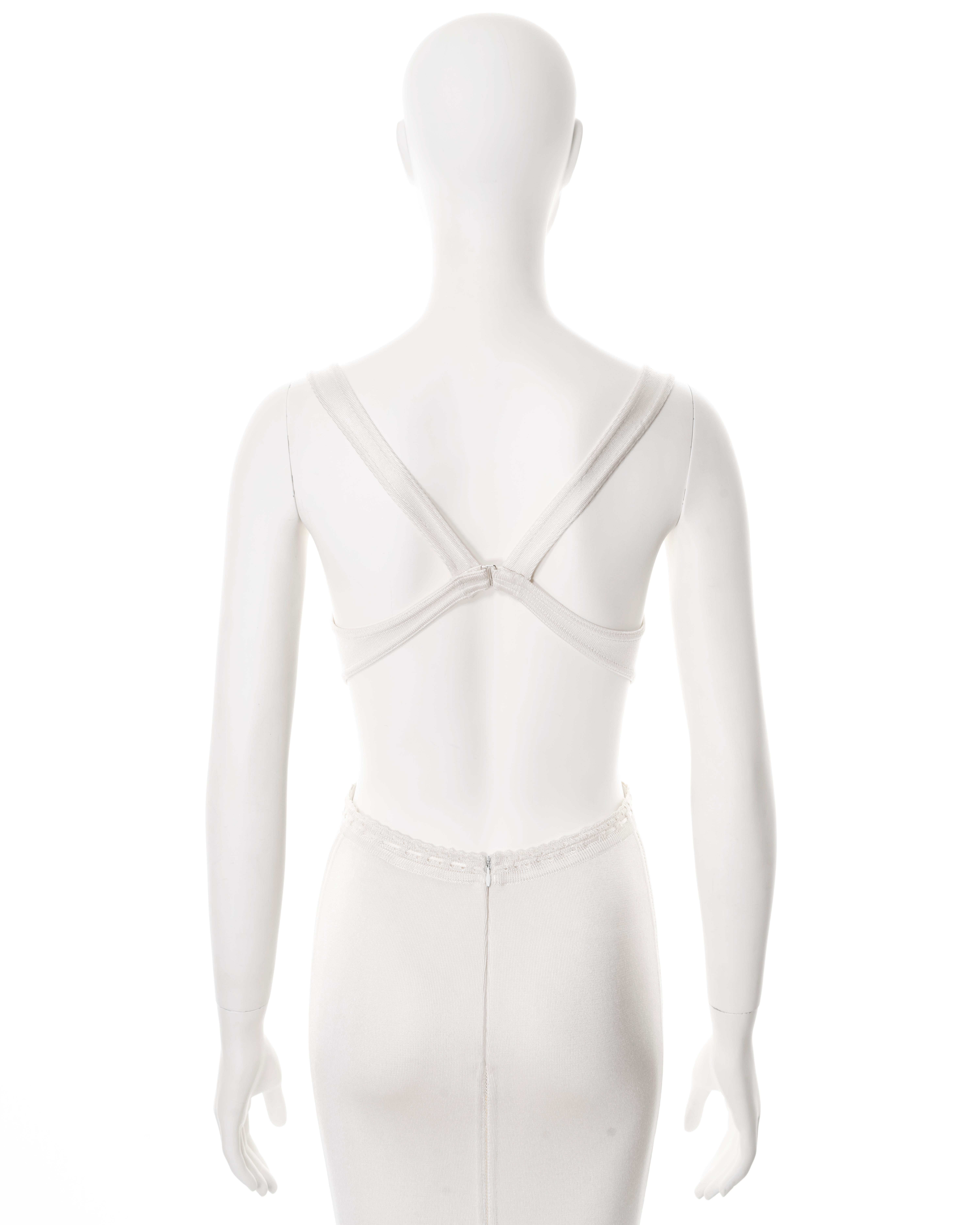 Abito bodycon bianco Azzedine Alaia, ss 1993 4