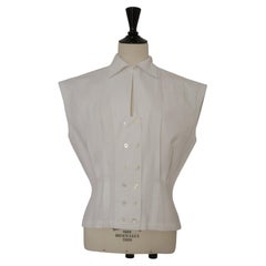 Azzedine Alaïa White Cotton Shirt, 1980s