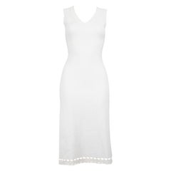 Azzedine Alaïa White Cut-Out Hem Dress Size M