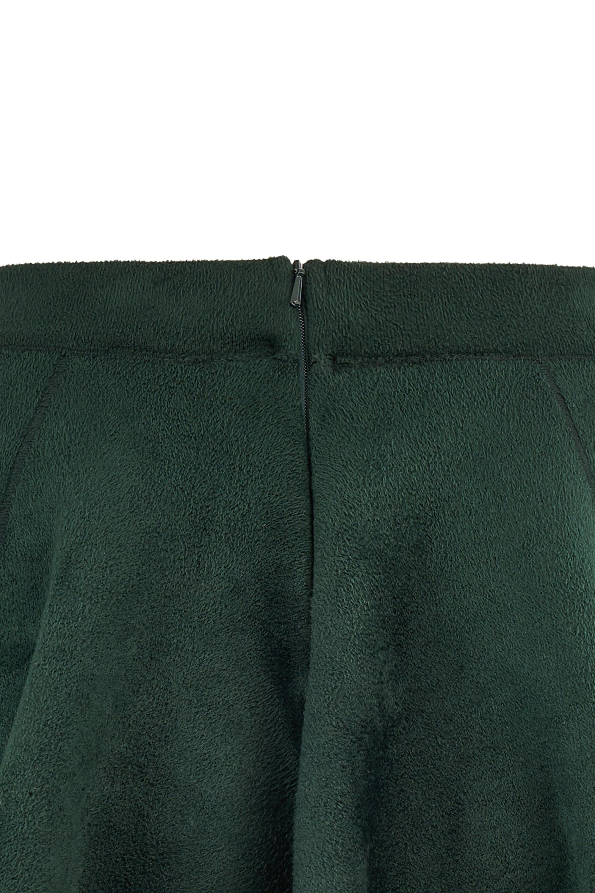 Azzedine Alaïa Falda Escultural Verde Mezcla de Lana en Excelente estado para la venta en London, GB