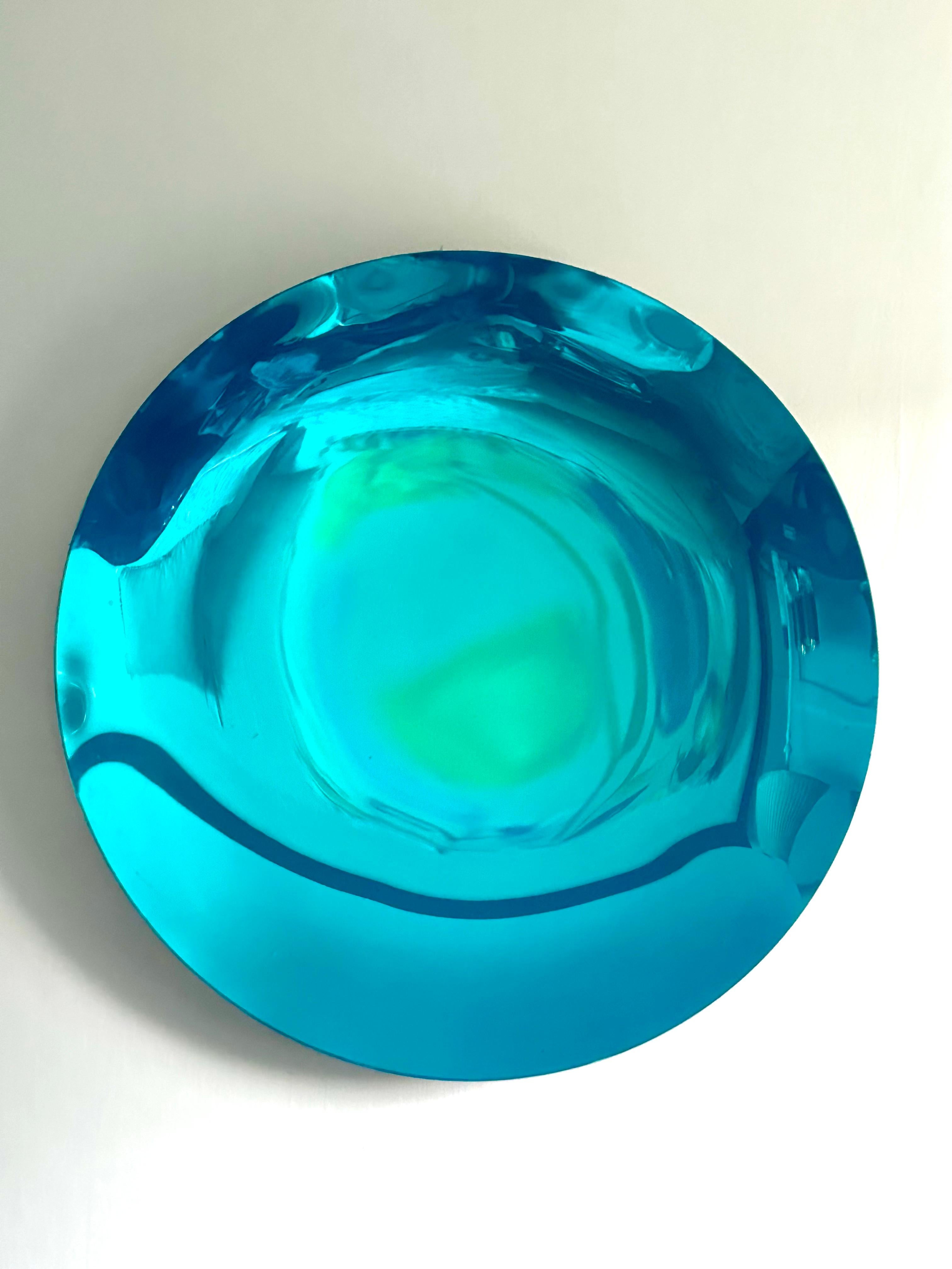 Specchio convesso in vetro Azzurro - diametro 31,5