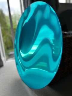 Azzurro Glass Convex Mirror - 31.5"/ 80 cms diameter.