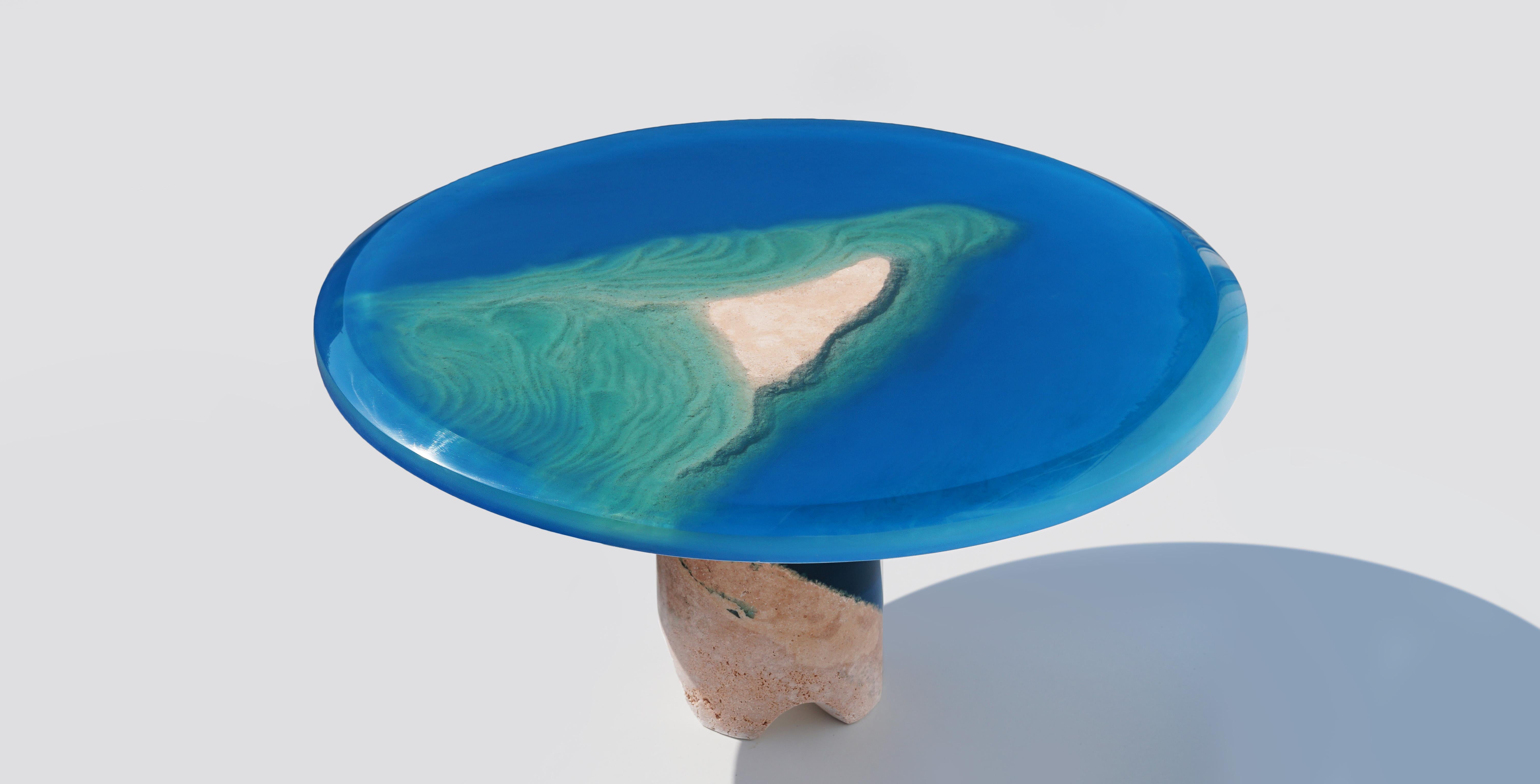 Cast Eduard Locota Marble & Acrylic Glass Customizable Table For Sale