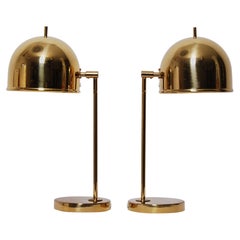 B-075 Table Lamps in Brass by Eje Ahlgren for Bergboms, Sweden