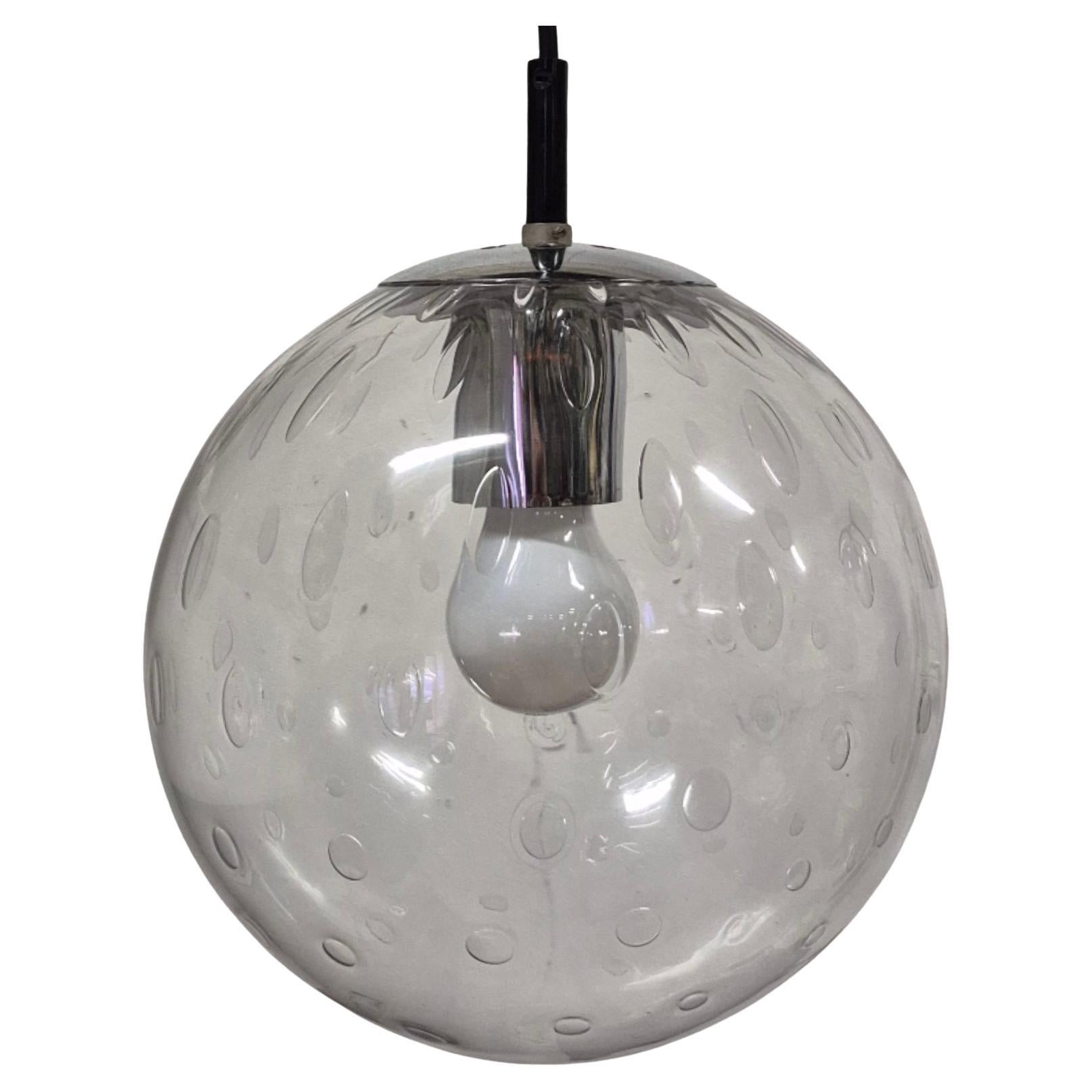 B-1224 raindrop glass pendant lamp by Raak, Netherlands 1970s