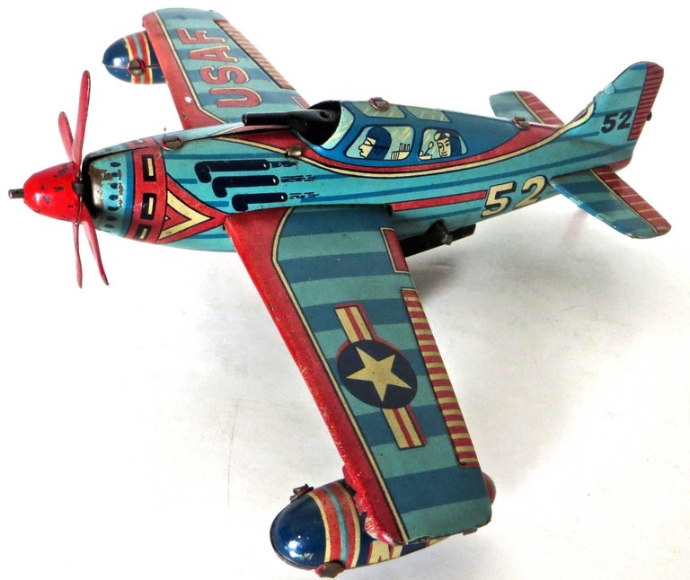 B52 Tin Toy WindUp Airplane, Japan, circa 1950s at 1stDibs