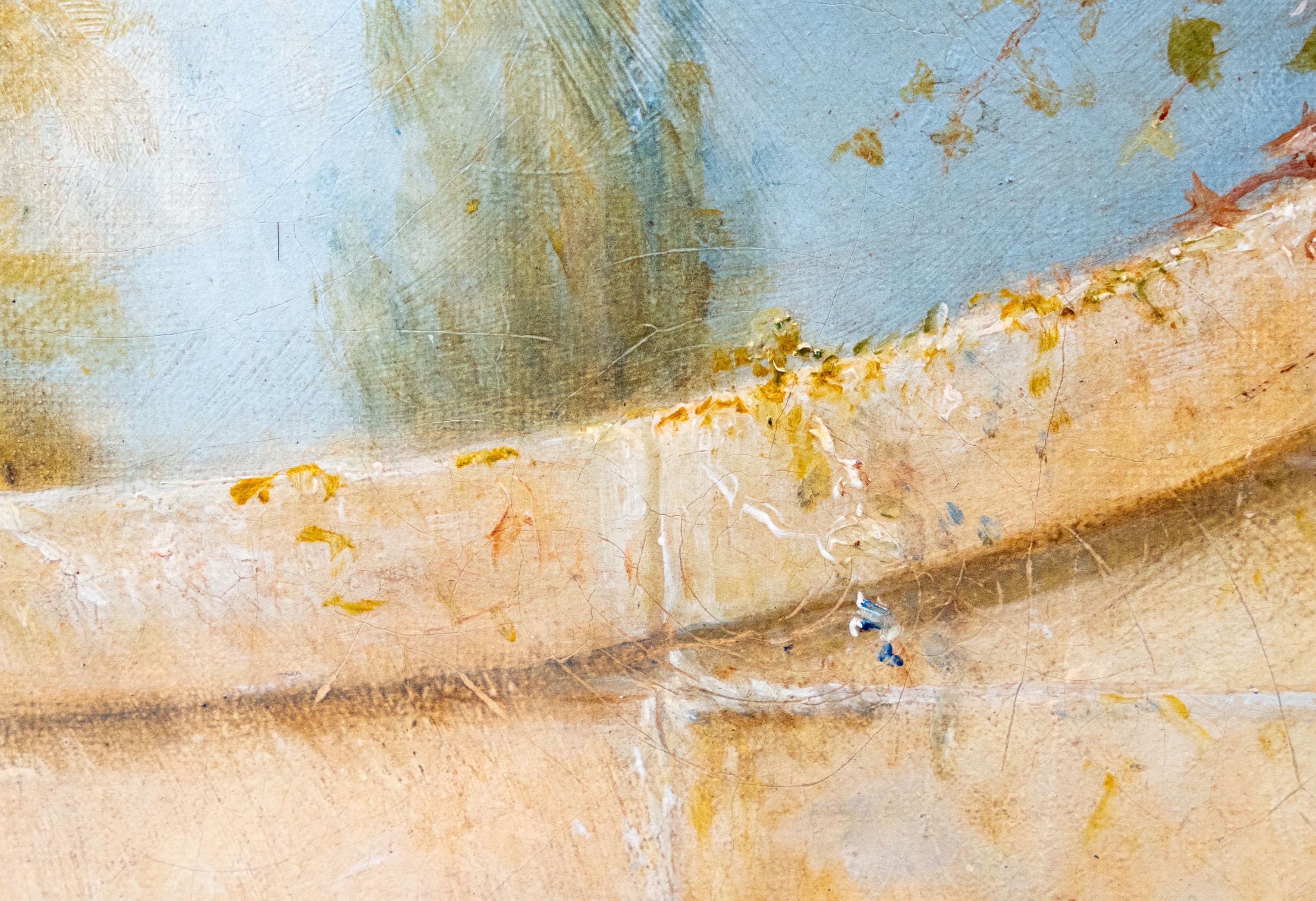 Dunkelbraunes Pferd an einer Steinmauer im Angebot 2