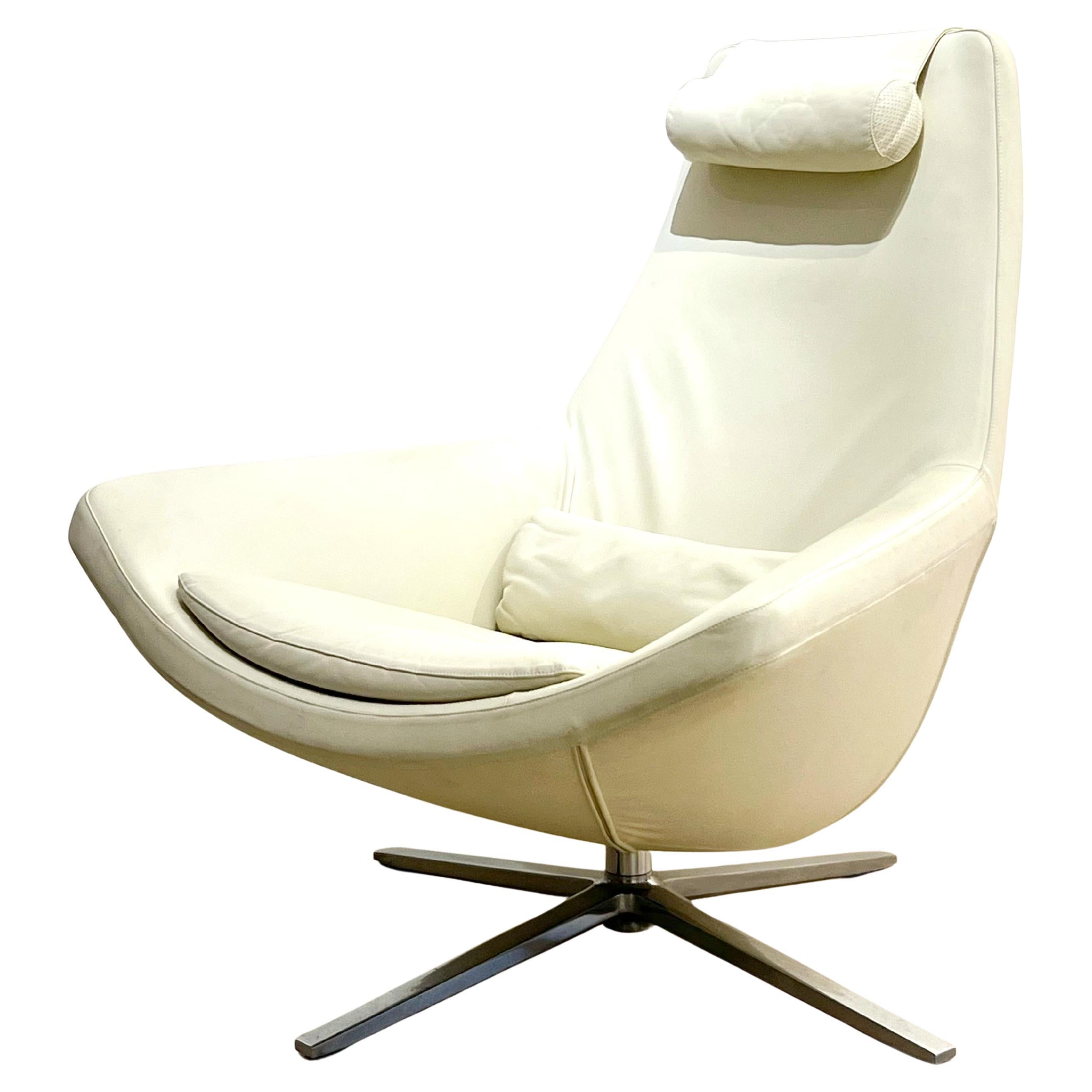 B and B Metropolitan Leather Swivel Chair by Jeffrey Bernett