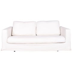 B & B Italia Baisity Designer Fabric Sofa White by Antonio Citterio Two-Seat