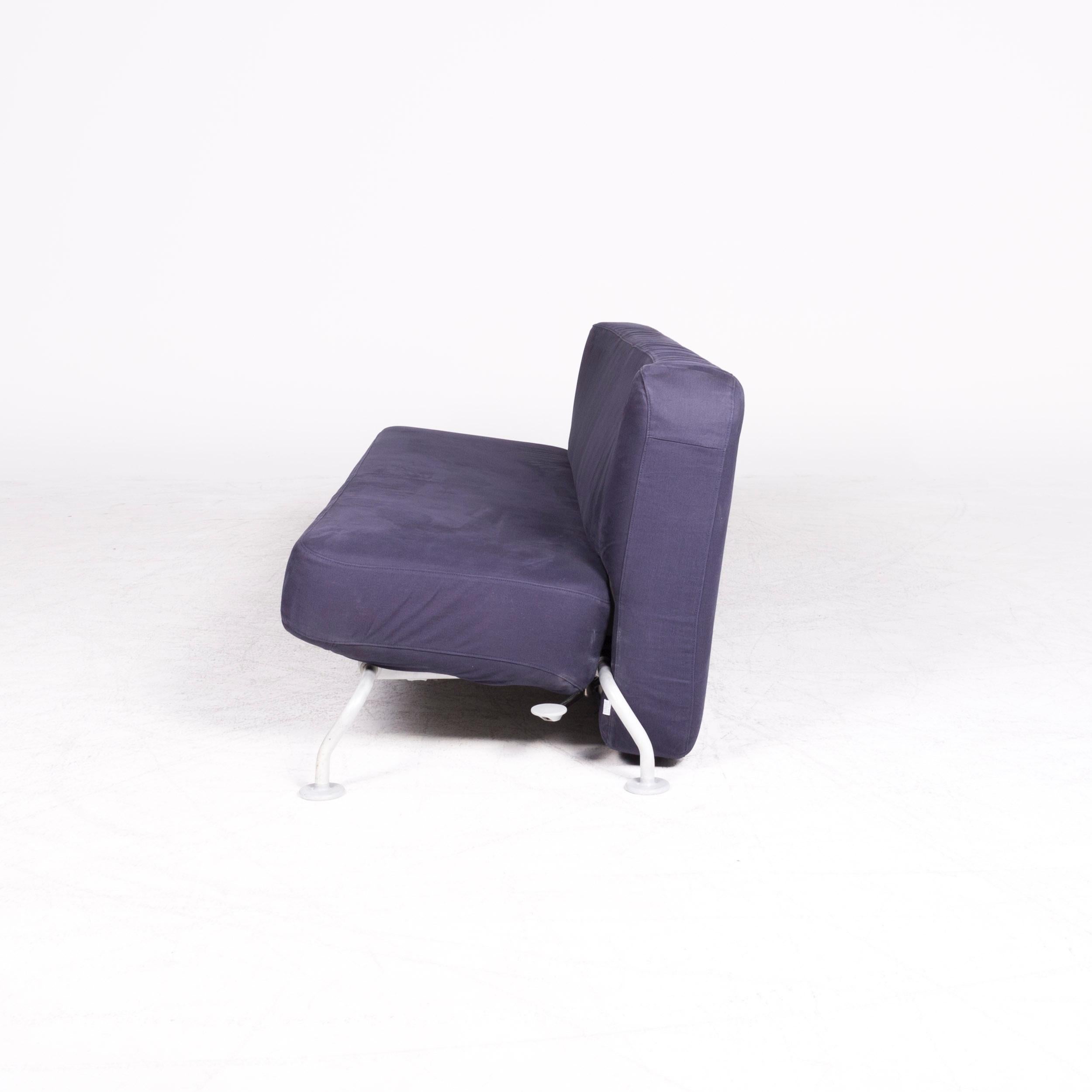 B & B Italia Designer Fabric Sofa Purple Three-Seat Function Couch Sofa Bed 5