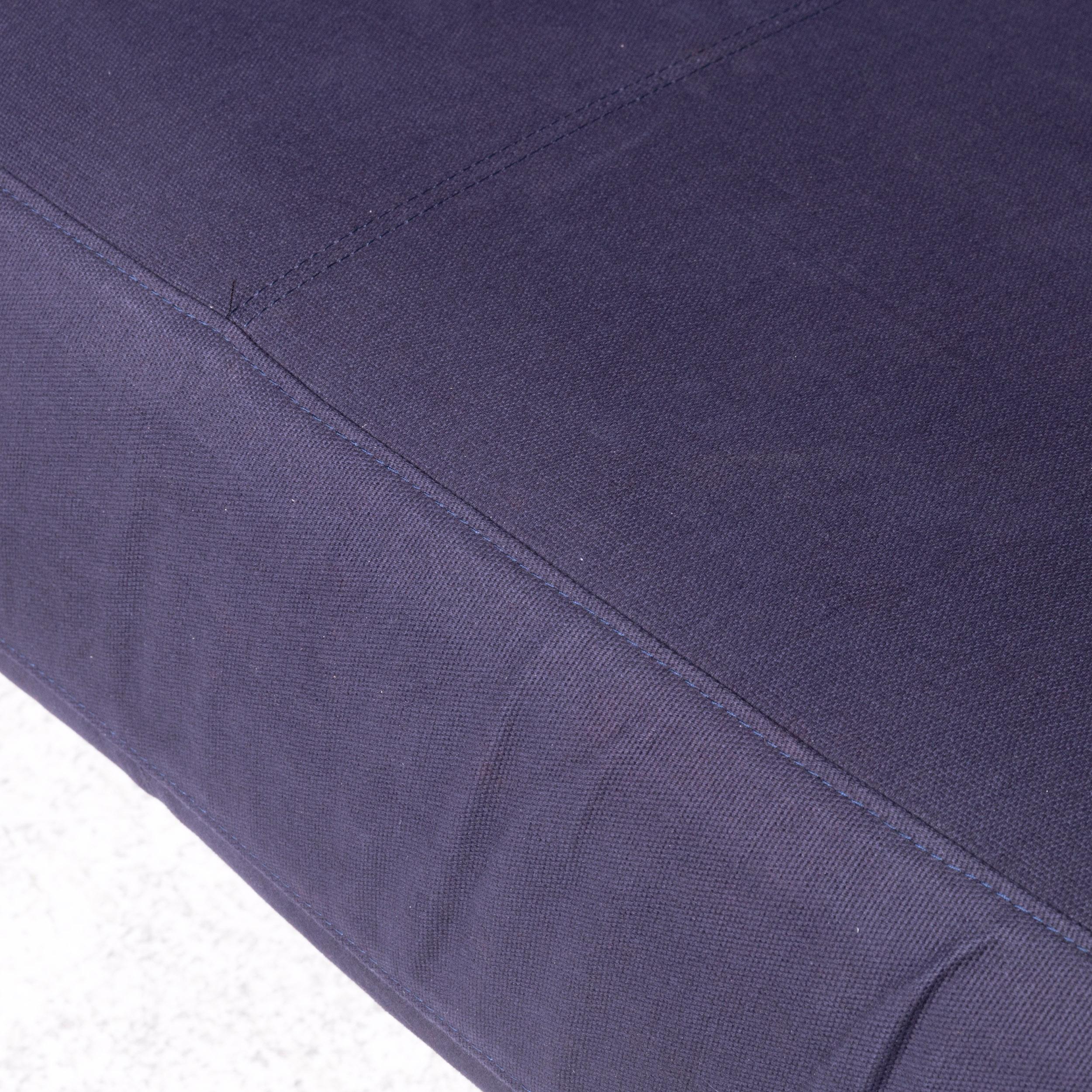 B & B Italia Designer Fabric Sofa Purple Three-Seat Function Couch Sofa Bed In Good Condition In Cologne, DE