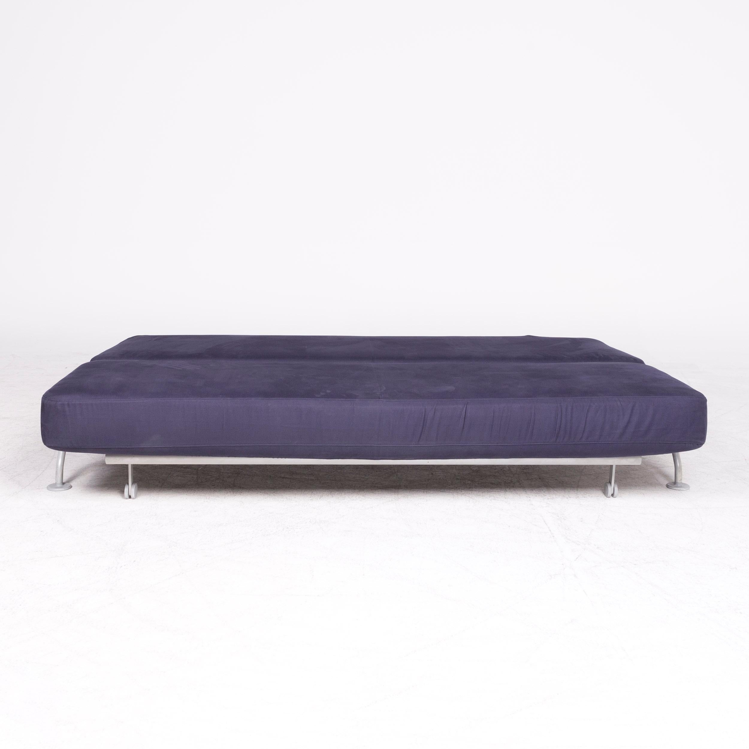 B & B Italia Designer Fabric Sofa Purple Three-Seat Function Couch Sofa Bed 1