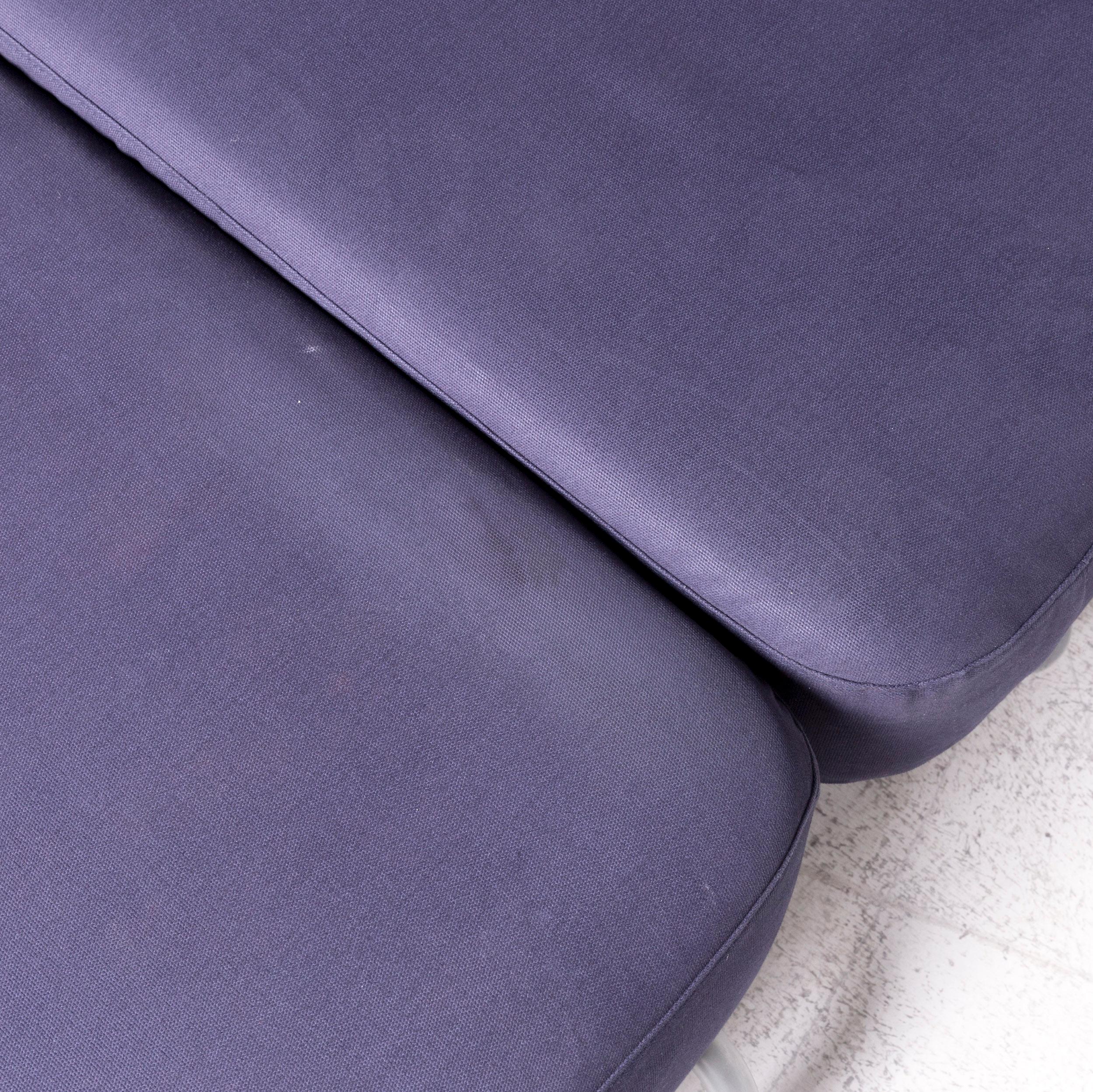 B & B Italia Designer Fabric Sofa Purple Three-Seat Function Couch Sofa Bed 2