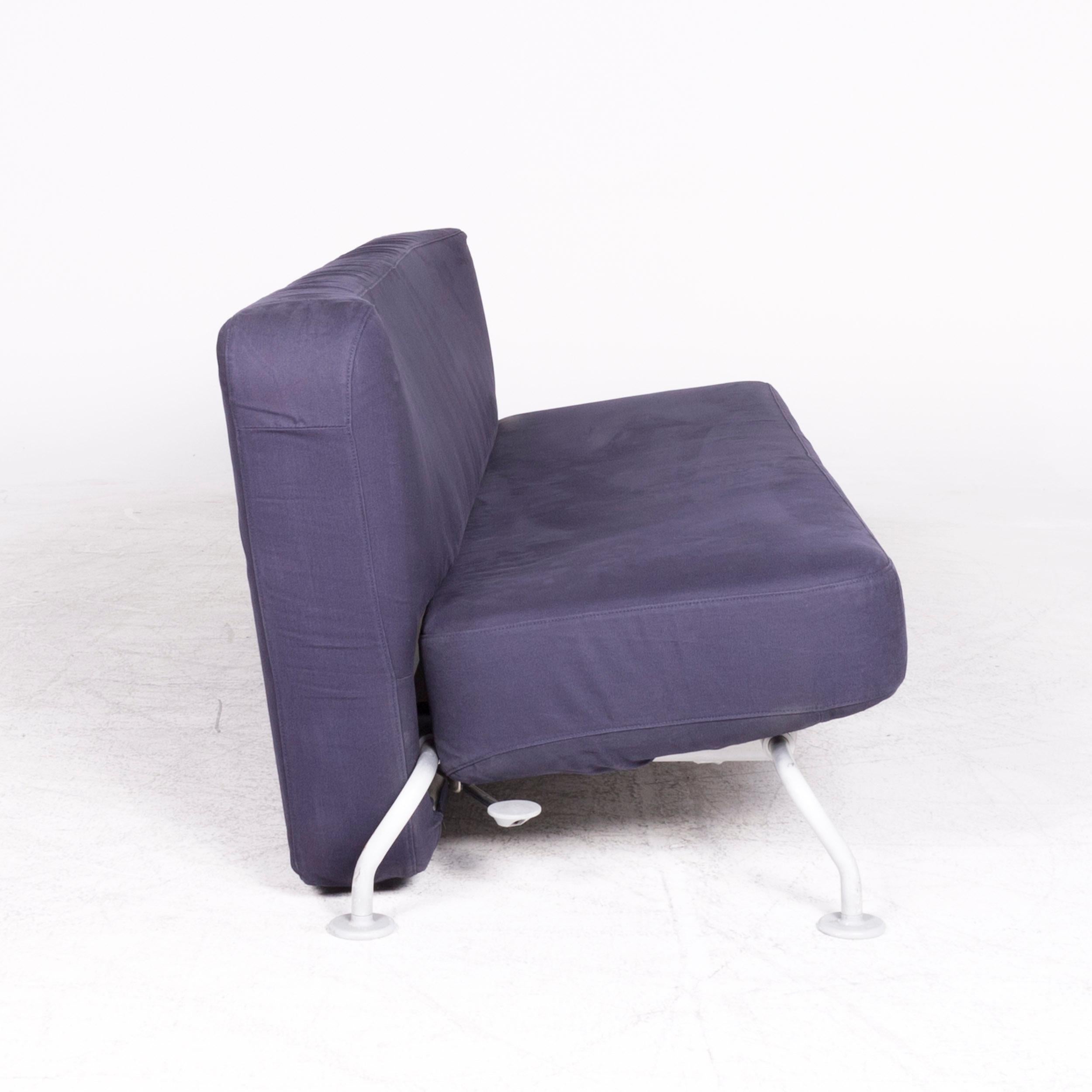 B & B Italia Designer Fabric Sofa Purple Three-Seat Function Couch Sofa Bed 3