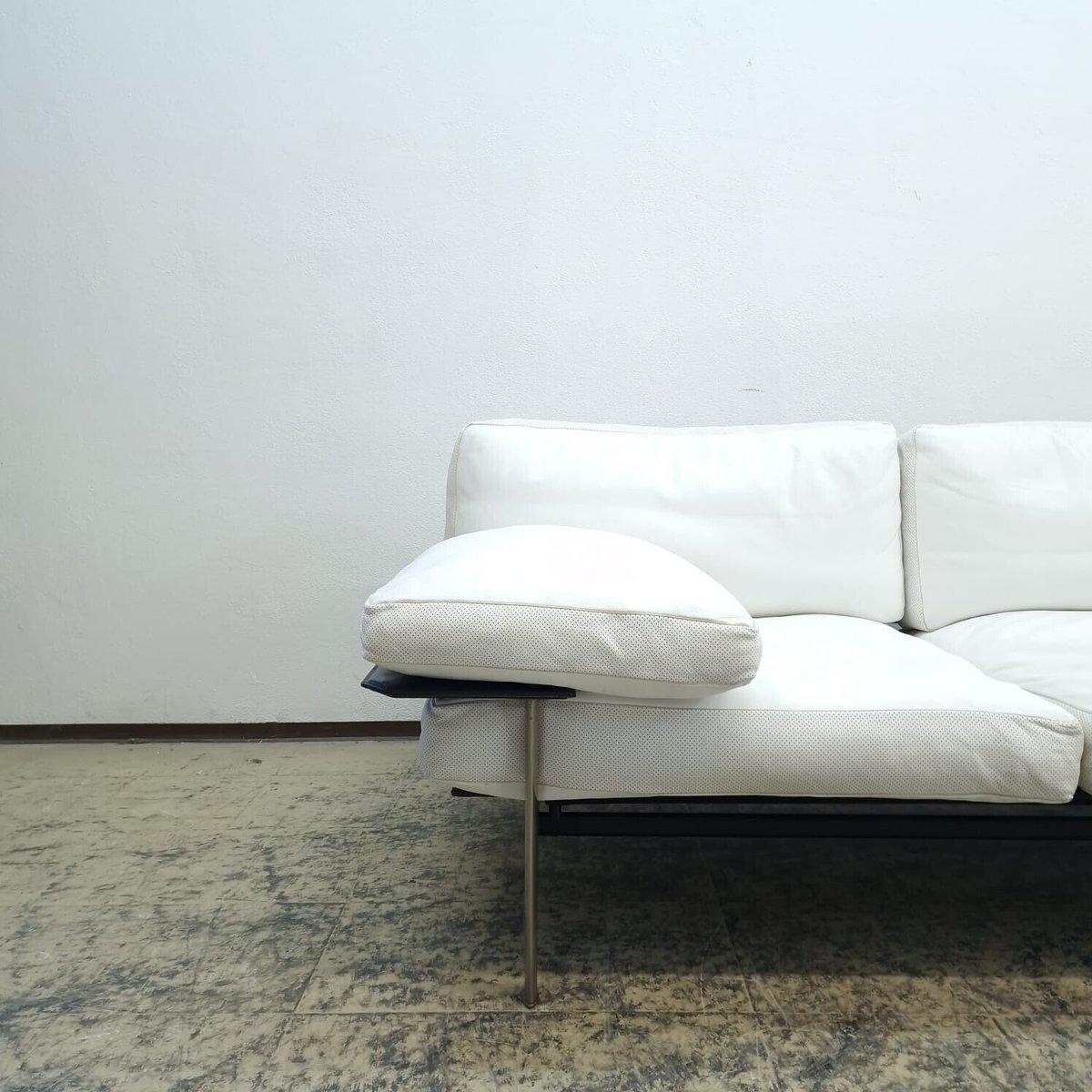 italien B & B Italia Diesis Sofa Dreisitzer Designersofa Ledersofa Couch en vente