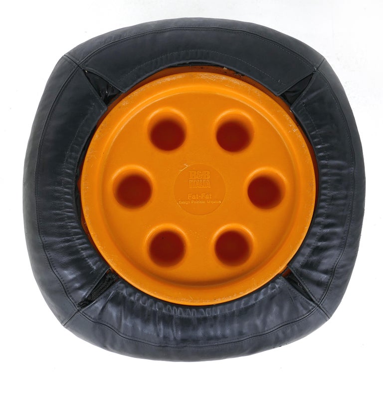 B and B Italia FatFat Bean Bag Tray Table in Leather by Patricia